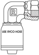 JIC FEMALE 90 DEGREE BEND FORGED WITH 1-1/16 INCH THREAD FOR 3/4 INCH HOSE