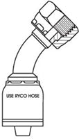 ORFS FEMALE 45 DEGREE BEND WITH 1-7/16 INCH THREAD FOR 1 INCH HOSE