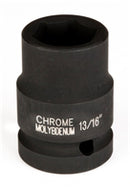 13/16 INCH X 6 POINT STANDARD IMPACT SOCKET - 3/4 INCH DRIVE