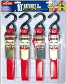 1" X 10' RATCHET STRAP 4 PK
