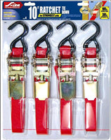 1" X 10' RATCHET STRAP 4 PK