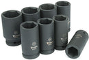 8 PC 3/4" DRIVE METRIC DW IMPACT SOCKET