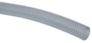 3/8" ID X 5/8" OD CLEAR BRAIDED TUBING