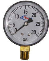 2.5"DIA X 30-PSI DRY GAUGE