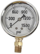 GAUGE-1500 PSI LIQUID FILL SS CASE