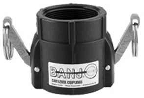 1-1/4" POLY F THD COUPLER BLACK POLY