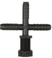 1/2"  NOZZLE TEE- W/NUT-POLY