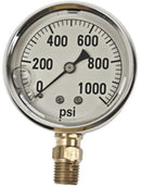GAUGE-1000 PSI LIQUID FILL SS CASE