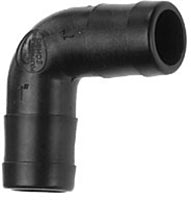 3/4" HOSE BARB ELBOW-BLACK POLY