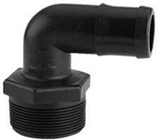 3/4"MPTX1" BARB ELBOW-BLACK POLY