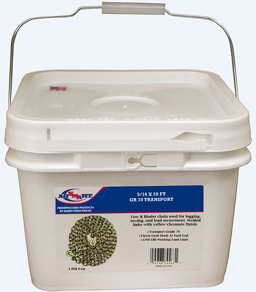 5/16"X20' TRANSPORT CHAIN IN PAIL