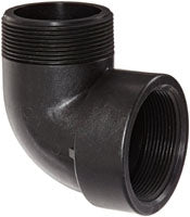 3"-90DEG POLY STREET ELBOW BANJO BLACK