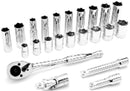 3/8" DR MET SOCKET SET 23 PC