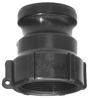 1-1/4" F THD ADAPTER  BLACK POLY