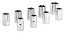 1/2" DR 6 PT MET SOCKET SET 9 PC