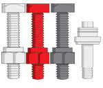 BATTERY BOLT/NUT-BOX OF 10