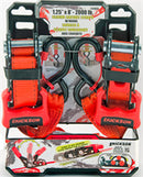 2 PACK 1.25" X 8' SLIDING RATCHET STRAPS