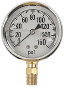 GAUGE-160 PSI LIQUID FILL SS CASE