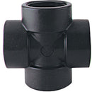 1-1/2" POLY PIPE CROSS BLACK