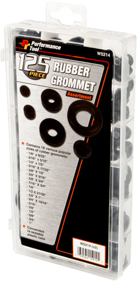 125 pc Rubber Grommet Assortment