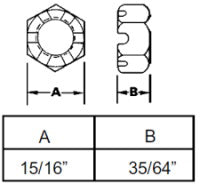 5/8-18 THD SPINDLE NUT