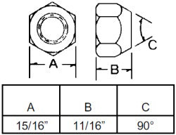 5/8-18 WHEEL NUT