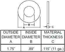 SPINDLE WASHER FOR 1978726 REPL 495-8106
