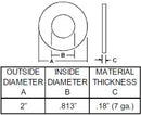 SPINDLE WASHER 2" OD X .813" ID