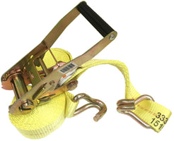 2" X 27' RATCHET STRAP W/J-HOOKS