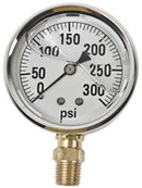 GAUGE-300 PSI LIQUID FILL SS CASE