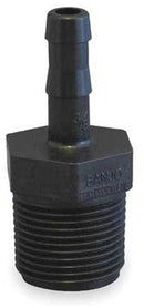 1/4" MPT X 3/8 BARB SHANK  BLACK