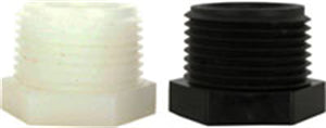 1/4"MPT BLACK POLY HEX PLUG