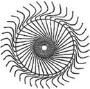 RAKE WHEEL KUHN 55" LH 7MM BLACK