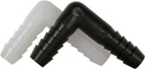 1" HOSE BARB ELBOW-BLACK POLY