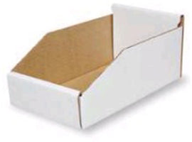 12"X 6" X 4-1/2" WHITE BIN BOX