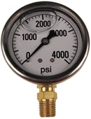 GAUGE-4000 PSI LIQUID FILL SS CASE
