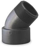 Banjo 2 In 45 Deg Poly St. Elbow, Black