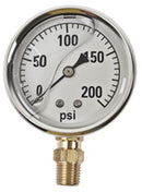 GAUGE-200 PSI LIQUID FILL SS CASE