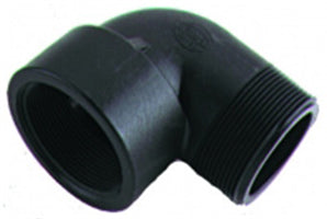 3/4-90DEG POLY STREET EL BANJO BLACK