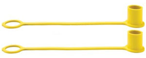 1/2" RUBBER DUST CAP-YELLOW 2PK